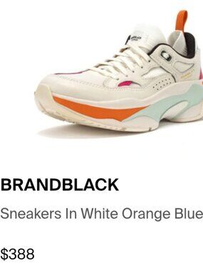 BrandBlack sneakers in white, orange blue
